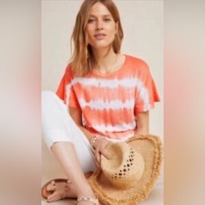 Anthropologie t.la flutter sleeve tie dye shirt